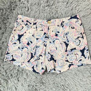 Lilly Pulitzer The Callahan Short Printed Blue Pink Green Size 0